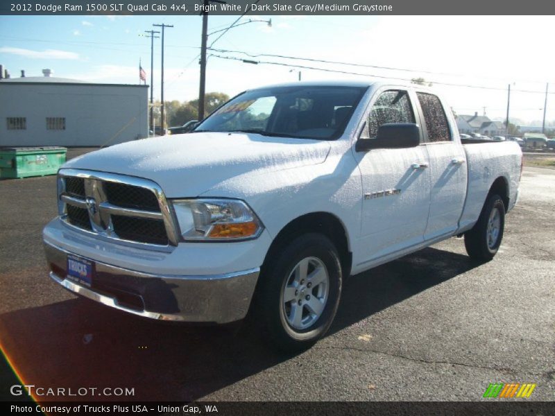 Bright White / Dark Slate Gray/Medium Graystone 2012 Dodge Ram 1500 SLT Quad Cab 4x4