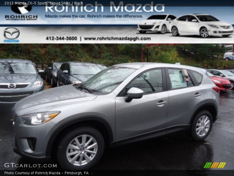 Liquid Silver / Black 2013 Mazda CX-5 Sport