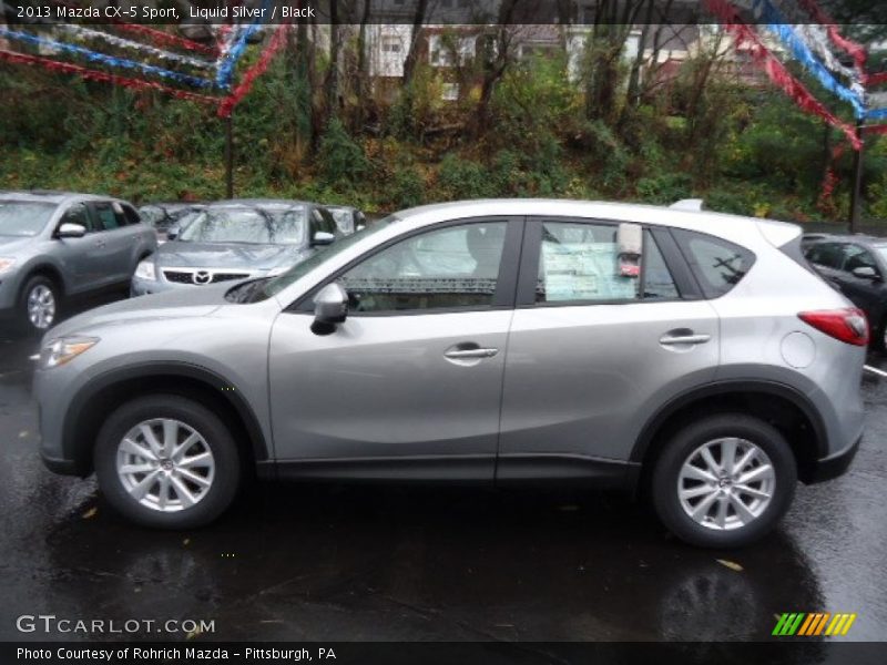 Liquid Silver / Black 2013 Mazda CX-5 Sport