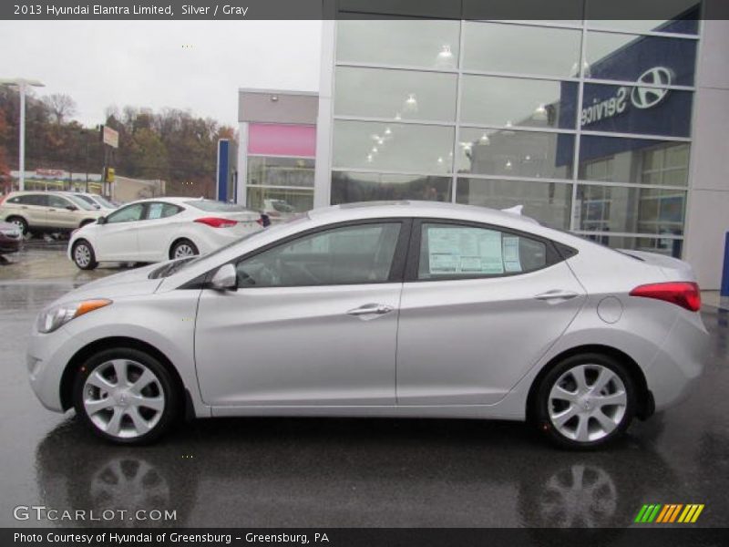 Silver / Gray 2013 Hyundai Elantra Limited
