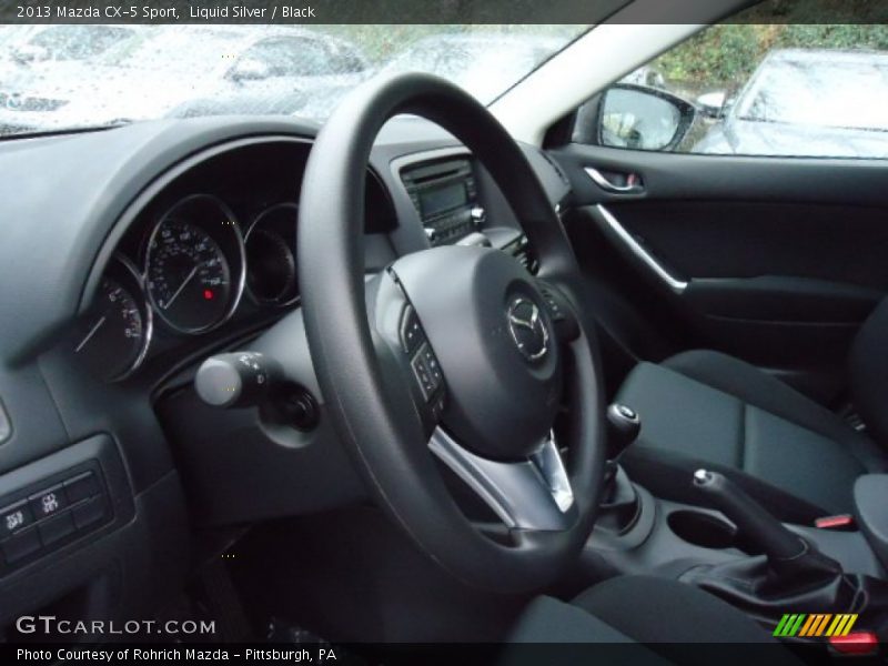 Liquid Silver / Black 2013 Mazda CX-5 Sport