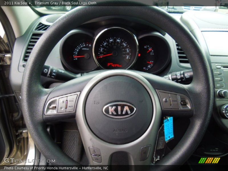 Titanium Gray / Black Soul Logo Cloth 2011 Kia Soul +