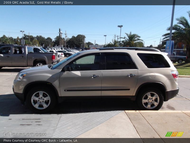 Gold Mist Metallic / Ebony 2009 GMC Acadia SLE