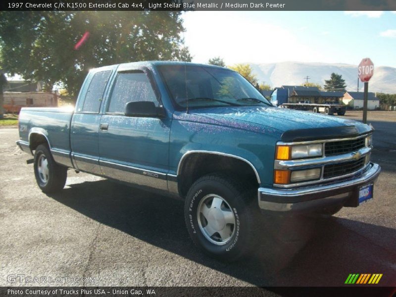 Light Stellar Blue Metallic / Medium Dark Pewter 1997 Chevrolet C/K K1500 Extended Cab 4x4