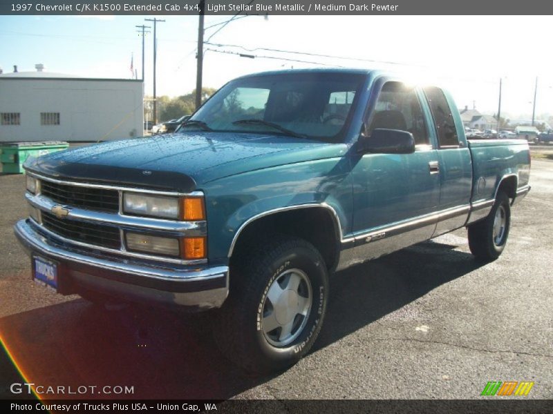 Light Stellar Blue Metallic / Medium Dark Pewter 1997 Chevrolet C/K K1500 Extended Cab 4x4