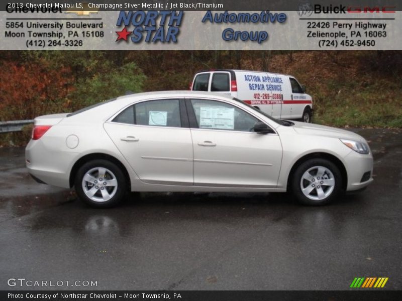 Champagne Silver Metallic / Jet Black/Titanium 2013 Chevrolet Malibu LS
