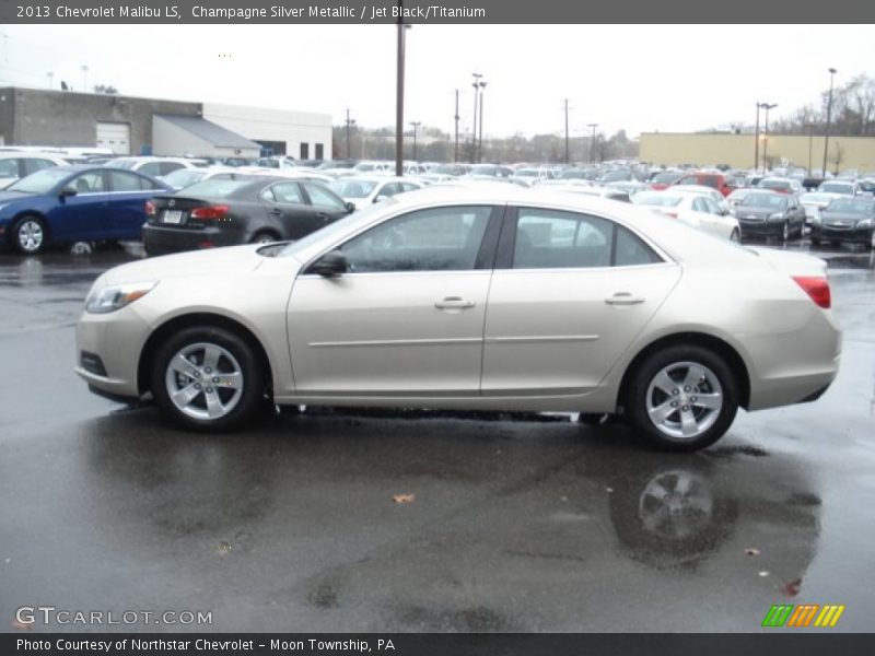Champagne Silver Metallic / Jet Black/Titanium 2013 Chevrolet Malibu LS