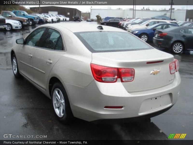 Champagne Silver Metallic / Jet Black/Titanium 2013 Chevrolet Malibu LS