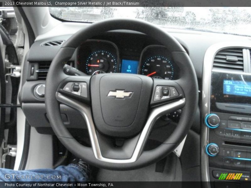 Champagne Silver Metallic / Jet Black/Titanium 2013 Chevrolet Malibu LS