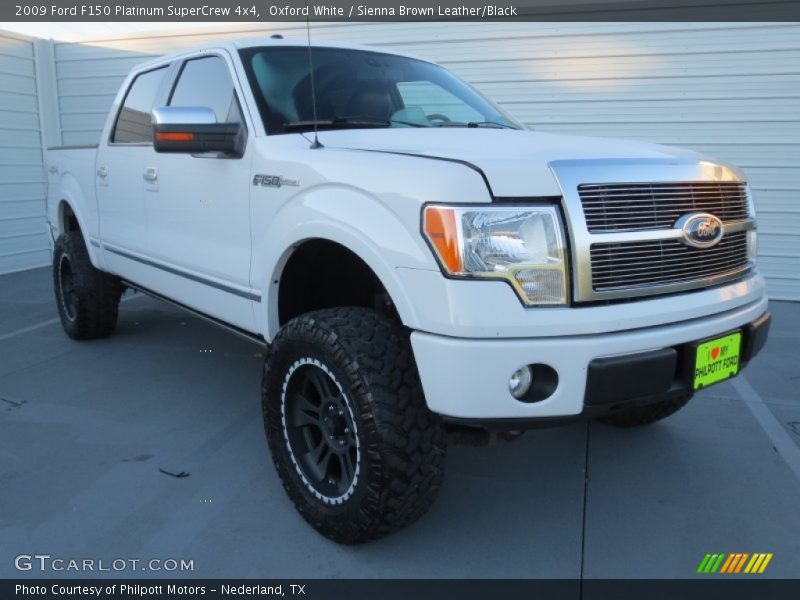 Oxford White / Sienna Brown Leather/Black 2009 Ford F150 Platinum SuperCrew 4x4