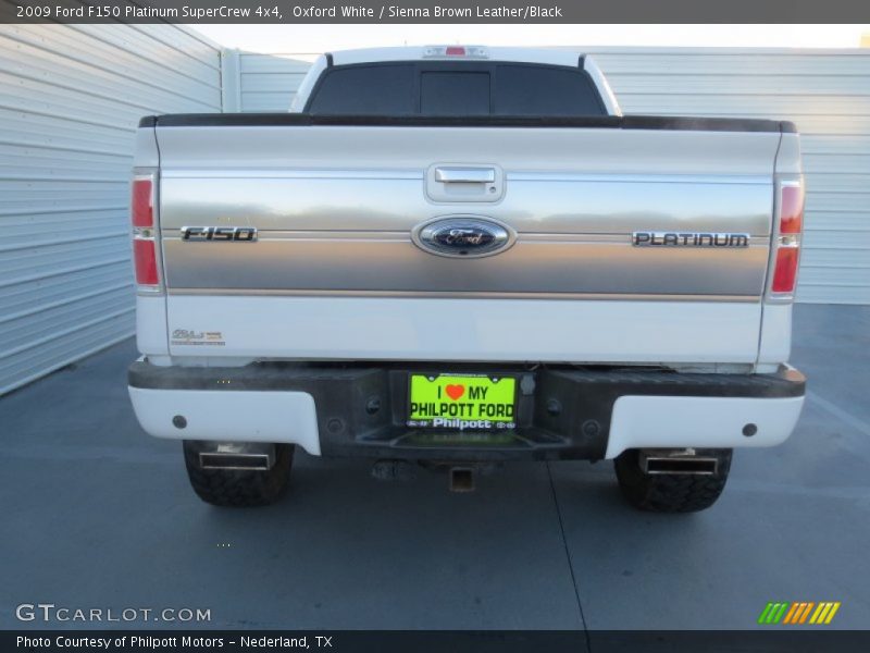Oxford White / Sienna Brown Leather/Black 2009 Ford F150 Platinum SuperCrew 4x4