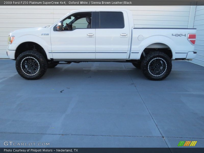 Oxford White / Sienna Brown Leather/Black 2009 Ford F150 Platinum SuperCrew 4x4
