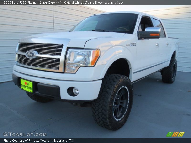 Oxford White / Sienna Brown Leather/Black 2009 Ford F150 Platinum SuperCrew 4x4