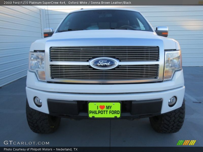 Oxford White / Sienna Brown Leather/Black 2009 Ford F150 Platinum SuperCrew 4x4