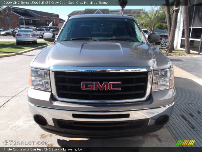 Steel Gray Metallic / Ebony 2009 GMC Sierra 1500 SLE XFE Crew Cab