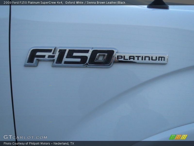 Oxford White / Sienna Brown Leather/Black 2009 Ford F150 Platinum SuperCrew 4x4
