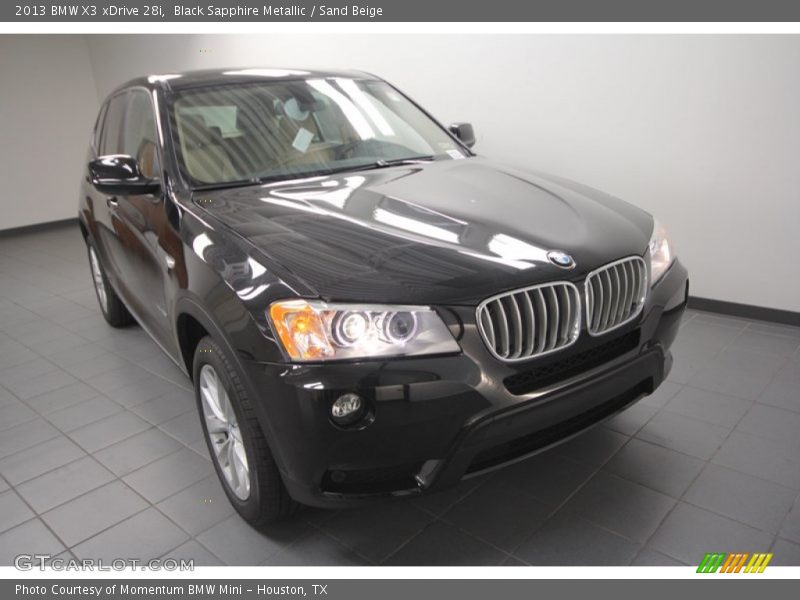 Black Sapphire Metallic / Sand Beige 2013 BMW X3 xDrive 28i