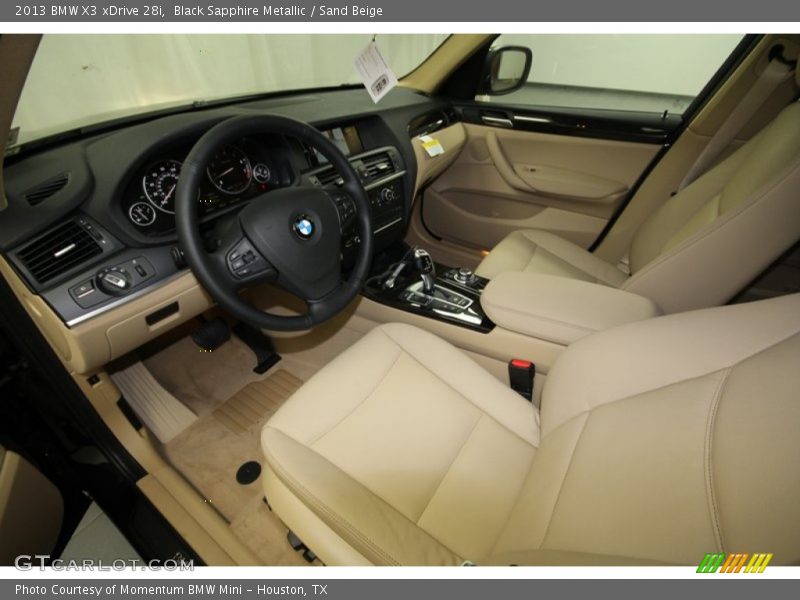 Black Sapphire Metallic / Sand Beige 2013 BMW X3 xDrive 28i