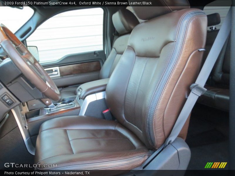 Oxford White / Sienna Brown Leather/Black 2009 Ford F150 Platinum SuperCrew 4x4
