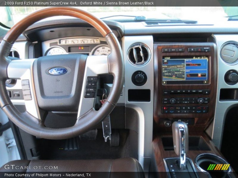 Oxford White / Sienna Brown Leather/Black 2009 Ford F150 Platinum SuperCrew 4x4