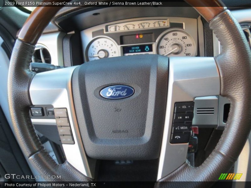 Oxford White / Sienna Brown Leather/Black 2009 Ford F150 Platinum SuperCrew 4x4