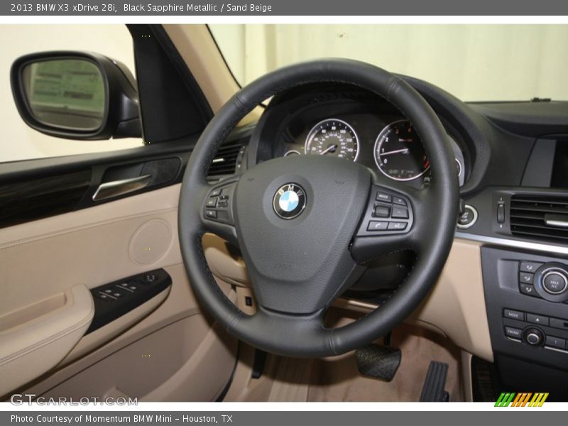 Black Sapphire Metallic / Sand Beige 2013 BMW X3 xDrive 28i