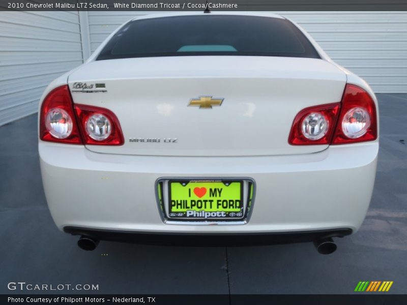 White Diamond Tricoat / Cocoa/Cashmere 2010 Chevrolet Malibu LTZ Sedan