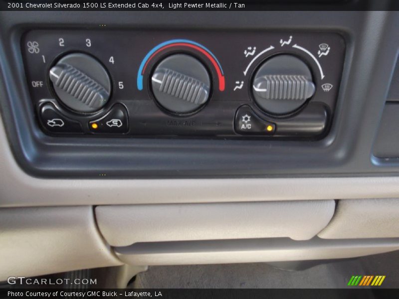 Light Pewter Metallic / Tan 2001 Chevrolet Silverado 1500 LS Extended Cab 4x4