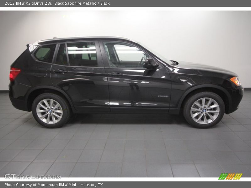 Black Sapphire Metallic / Black 2013 BMW X3 xDrive 28i