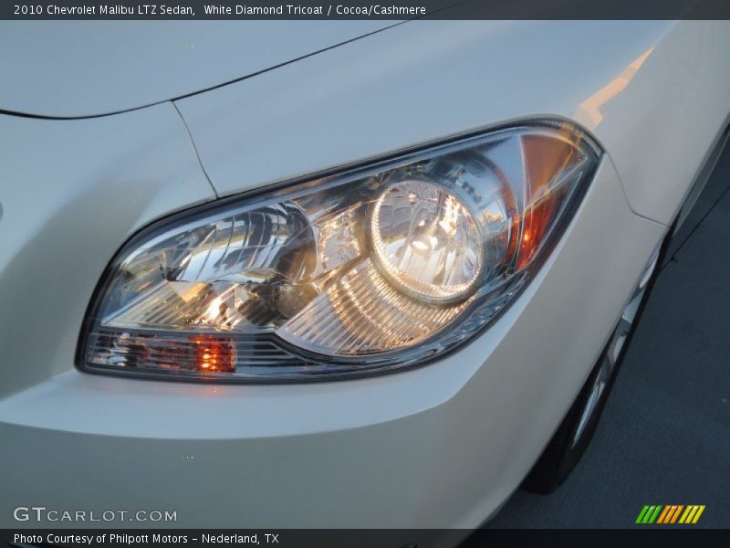 White Diamond Tricoat / Cocoa/Cashmere 2010 Chevrolet Malibu LTZ Sedan