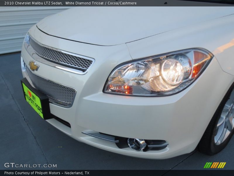 White Diamond Tricoat / Cocoa/Cashmere 2010 Chevrolet Malibu LTZ Sedan