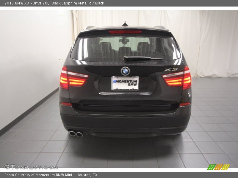 Black Sapphire Metallic / Black 2013 BMW X3 xDrive 28i