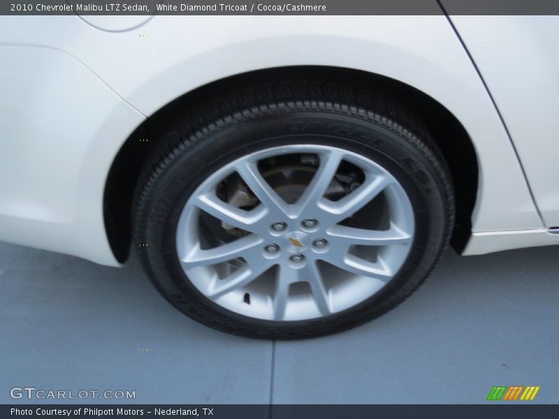 White Diamond Tricoat / Cocoa/Cashmere 2010 Chevrolet Malibu LTZ Sedan