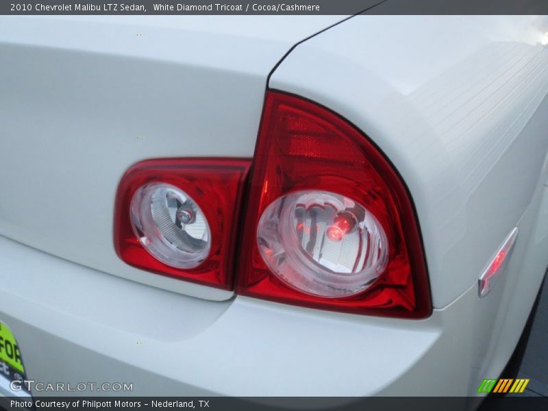 White Diamond Tricoat / Cocoa/Cashmere 2010 Chevrolet Malibu LTZ Sedan