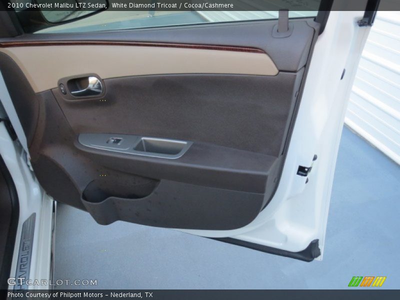 White Diamond Tricoat / Cocoa/Cashmere 2010 Chevrolet Malibu LTZ Sedan