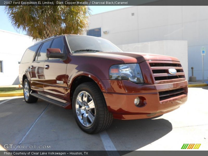 Dark Copper Metallic / Charcoal Black/Caramel 2007 Ford Expedition EL Limited