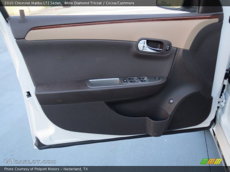 White Diamond Tricoat / Cocoa/Cashmere 2010 Chevrolet Malibu LTZ Sedan