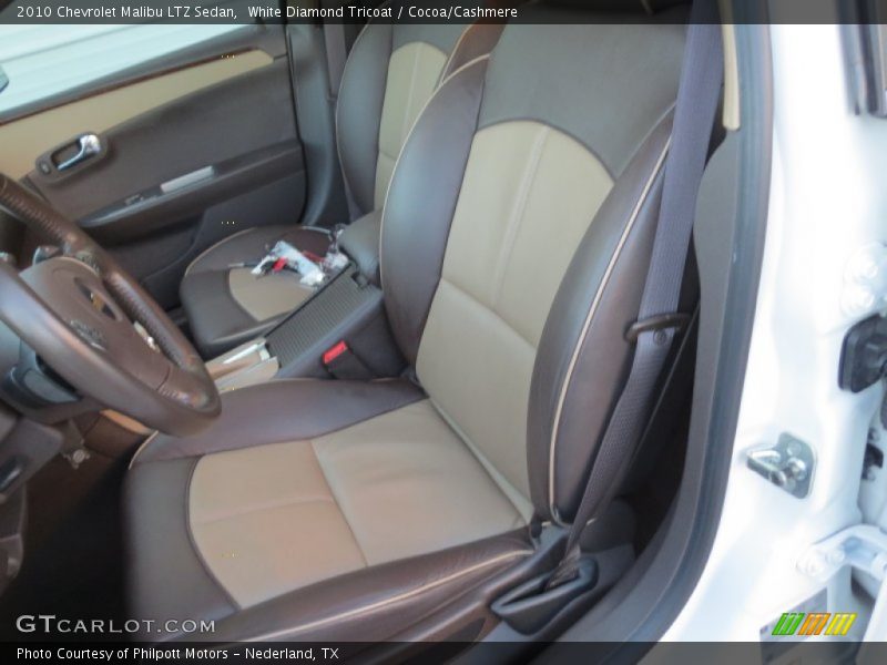 White Diamond Tricoat / Cocoa/Cashmere 2010 Chevrolet Malibu LTZ Sedan