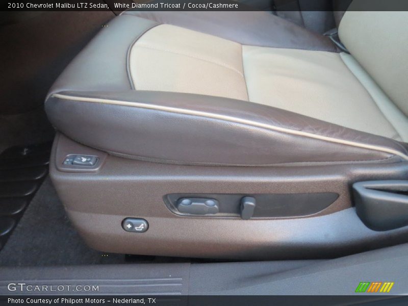 White Diamond Tricoat / Cocoa/Cashmere 2010 Chevrolet Malibu LTZ Sedan