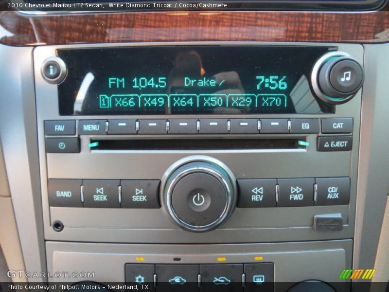 White Diamond Tricoat / Cocoa/Cashmere 2010 Chevrolet Malibu LTZ Sedan