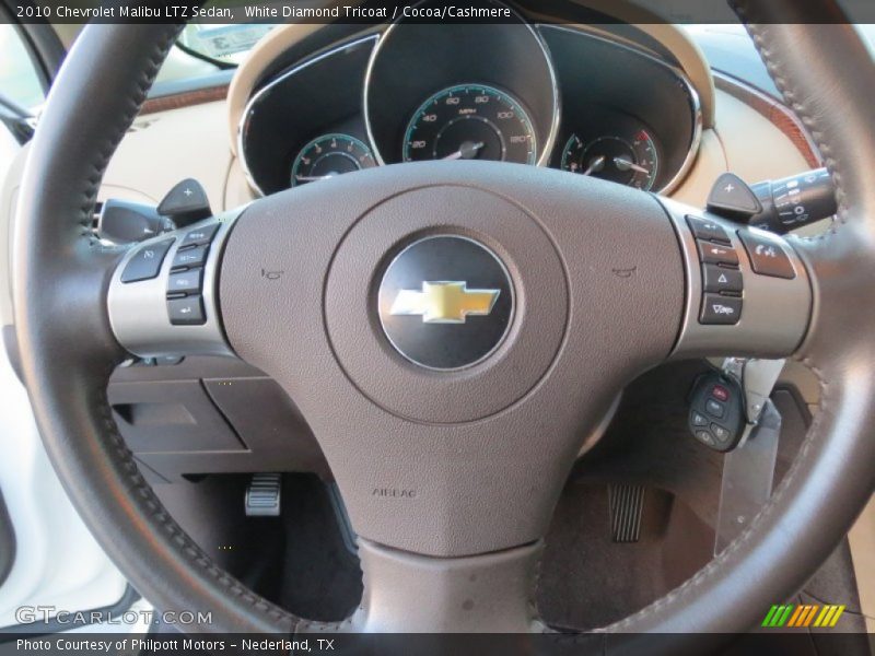 White Diamond Tricoat / Cocoa/Cashmere 2010 Chevrolet Malibu LTZ Sedan