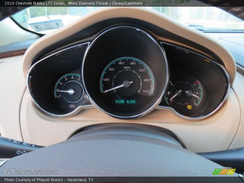 White Diamond Tricoat / Cocoa/Cashmere 2010 Chevrolet Malibu LTZ Sedan