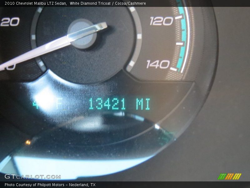 White Diamond Tricoat / Cocoa/Cashmere 2010 Chevrolet Malibu LTZ Sedan