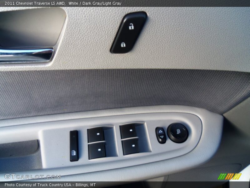 White / Dark Gray/Light Gray 2011 Chevrolet Traverse LS AWD