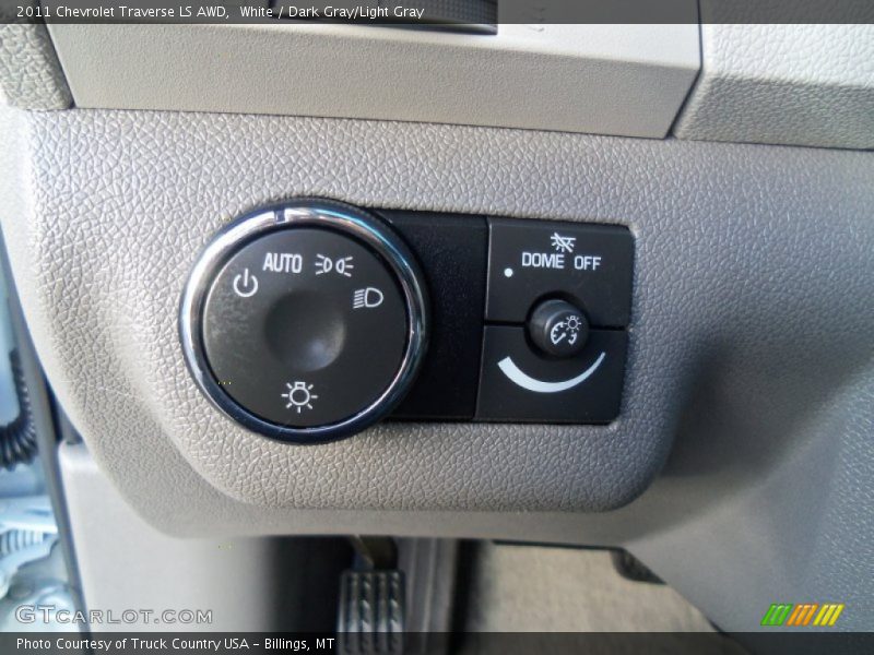 White / Dark Gray/Light Gray 2011 Chevrolet Traverse LS AWD