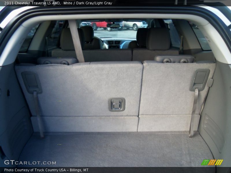 White / Dark Gray/Light Gray 2011 Chevrolet Traverse LS AWD
