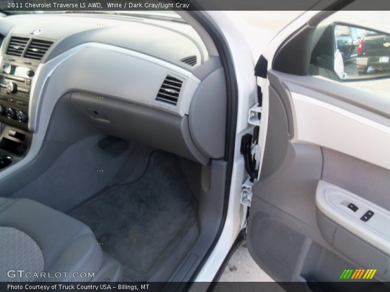 White / Dark Gray/Light Gray 2011 Chevrolet Traverse LS AWD