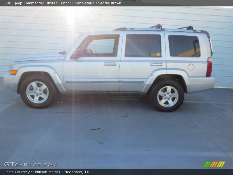 Bright Silver Metallic / Saddle Brown 2006 Jeep Commander Limited