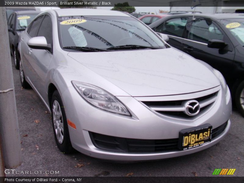 Brilliant Silver Metallic / Black 2009 Mazda MAZDA6 i Sport