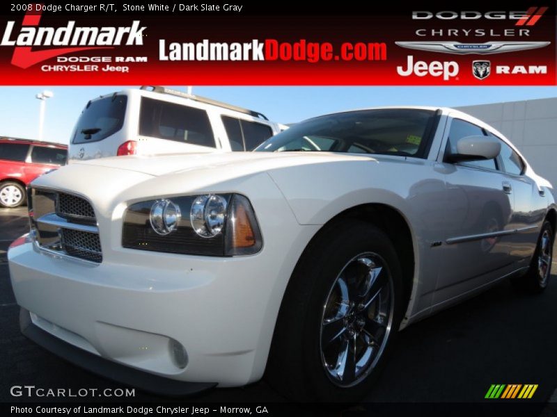 Stone White / Dark Slate Gray 2008 Dodge Charger R/T